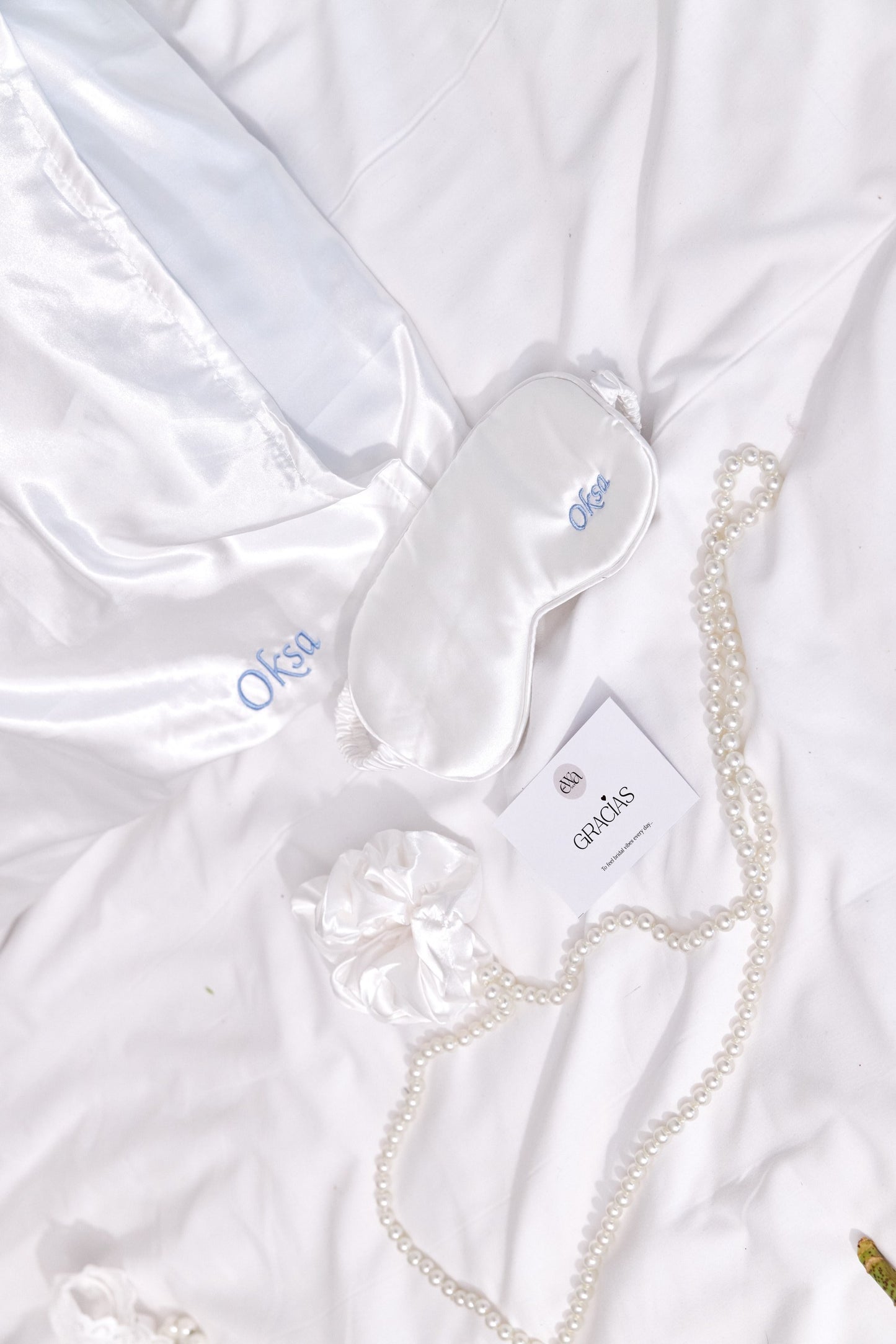 Ropa de cama de satén para novia para dormir