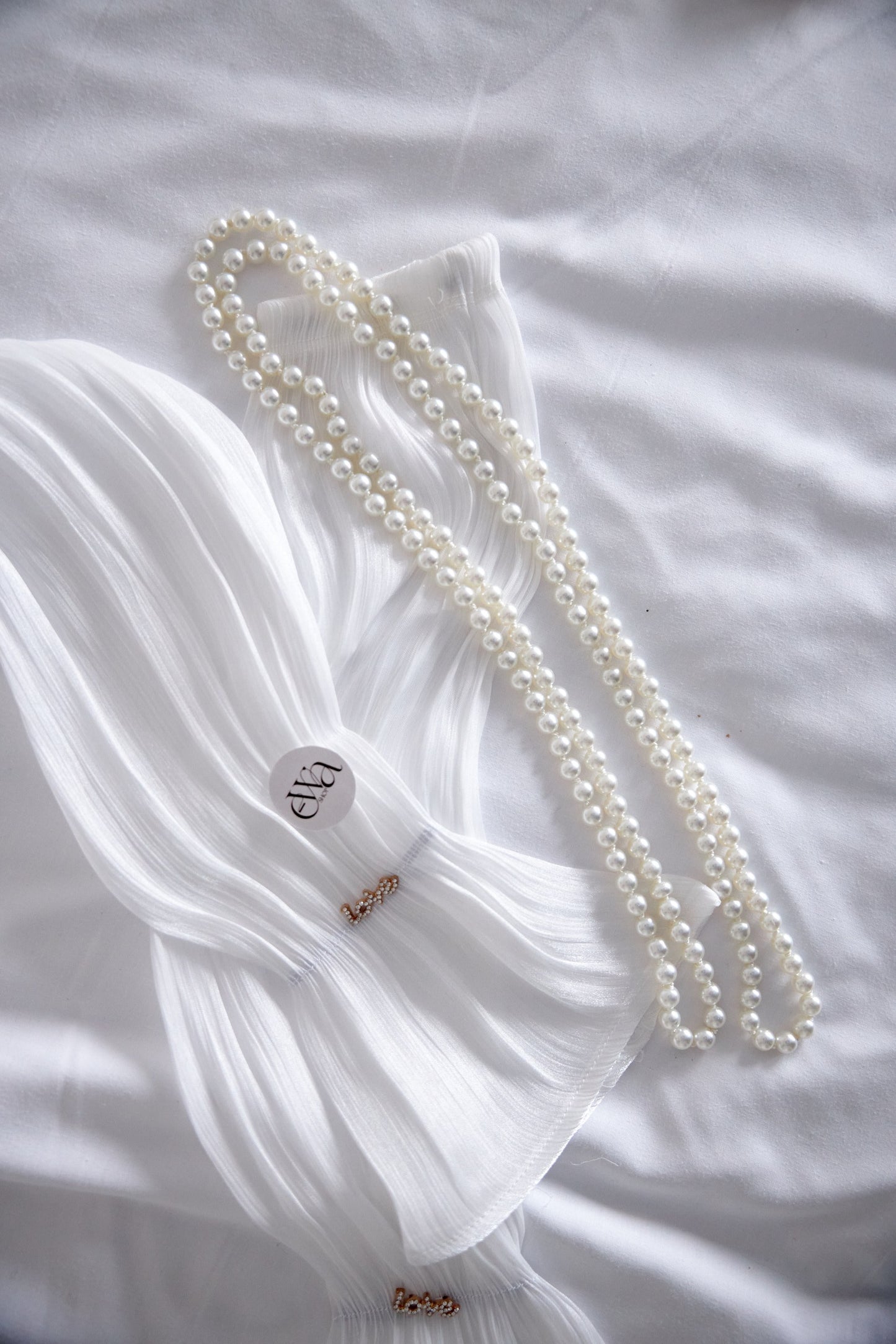 Collar de perlas para novia - 149 cm