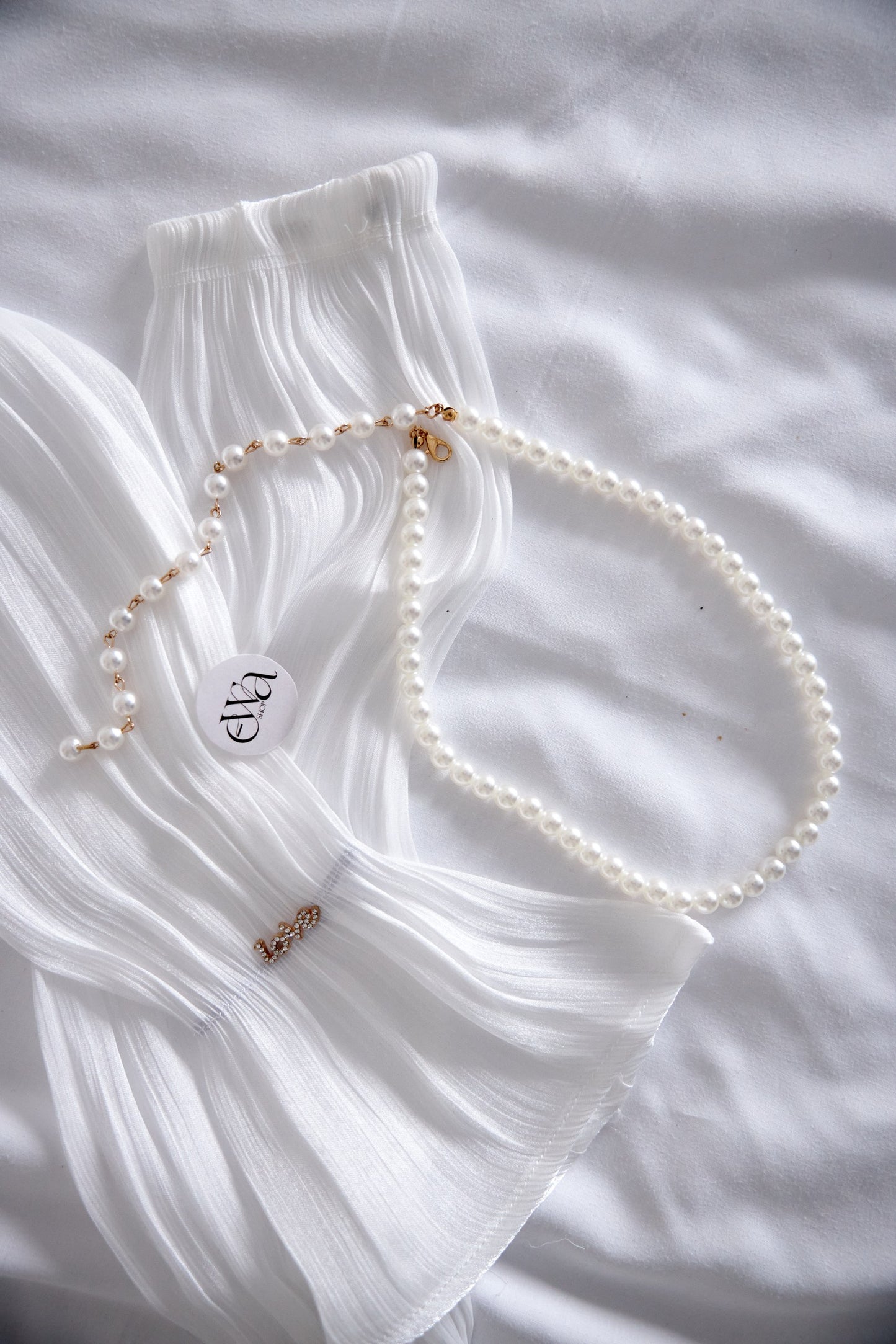 Collar de perlas para novia - 40 cm