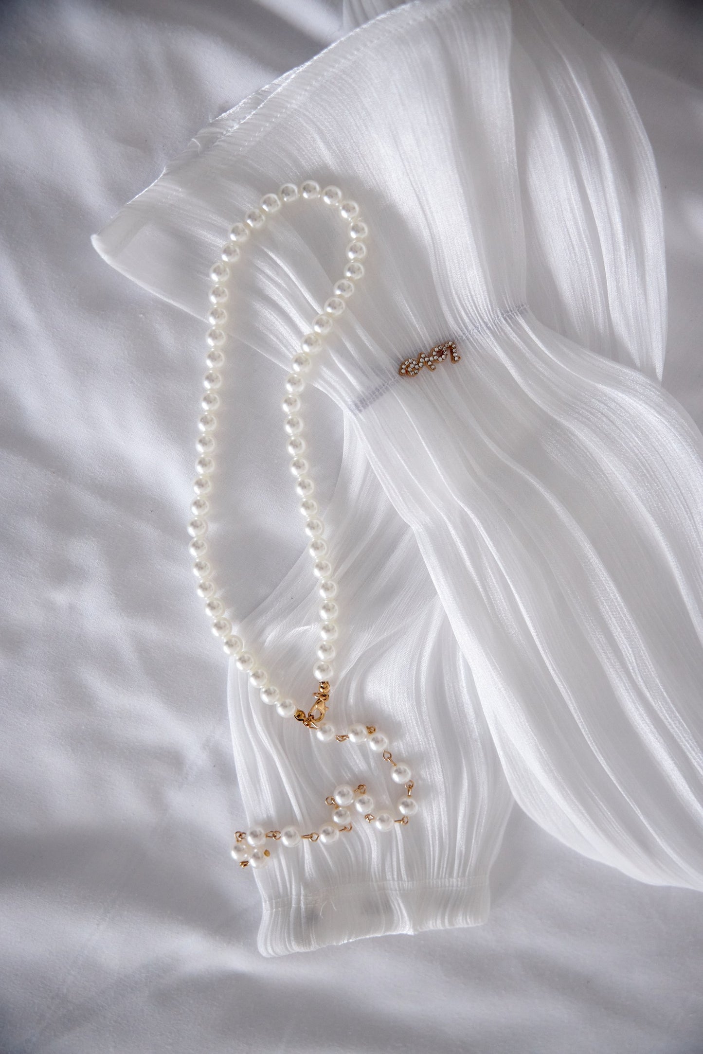 Collar de perlas para novia - 40 cm