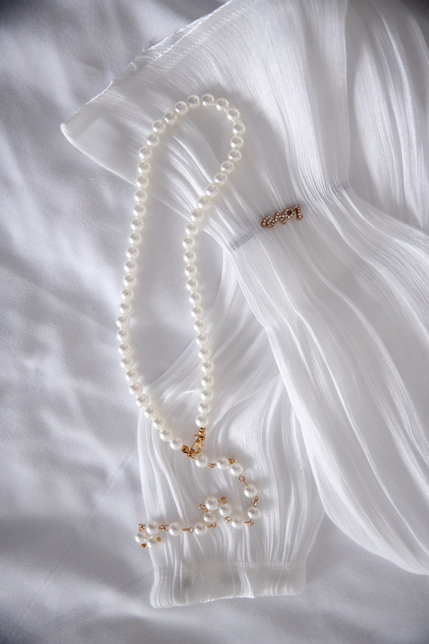 Collar de perlas para novia - 40 cm