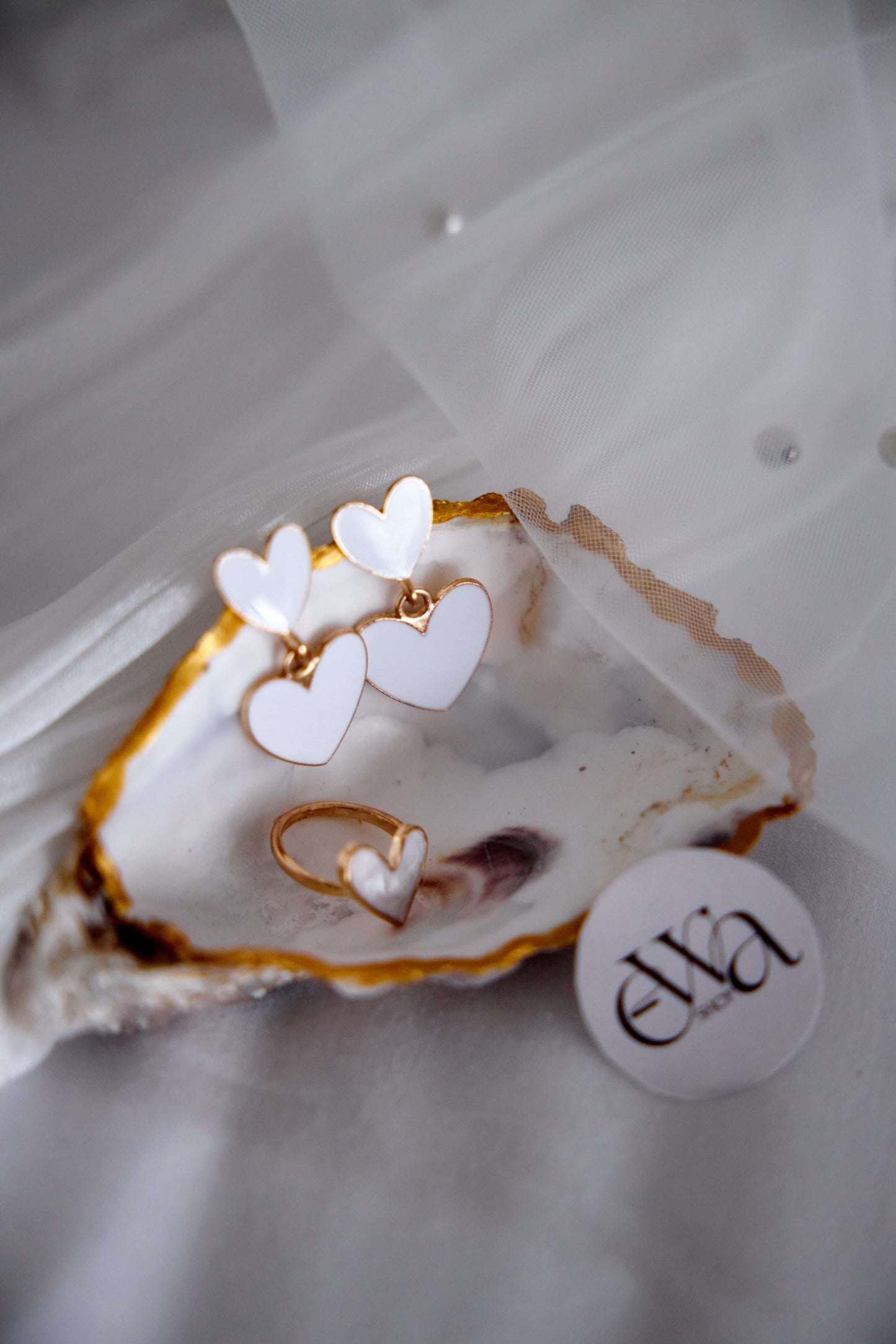 Pendientes con corazón para novia